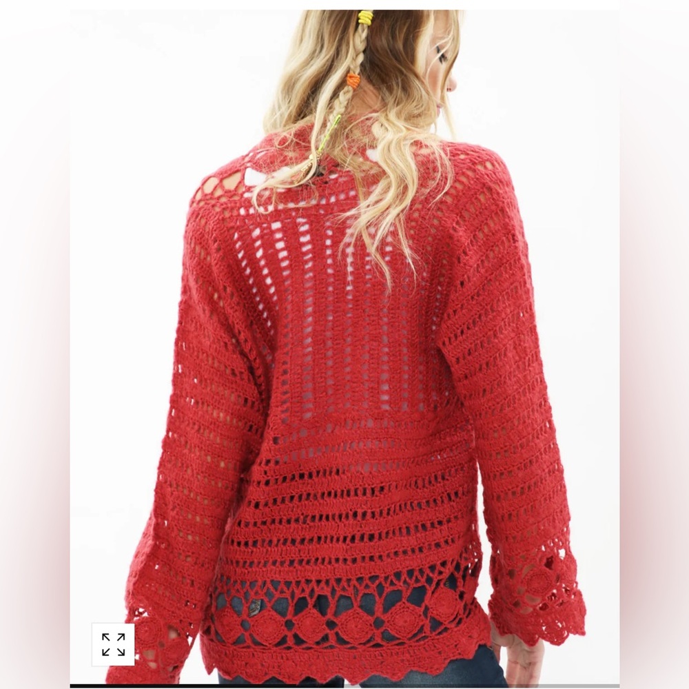 Aratta, Red Crochet Grand Prix Top, Size S | 1631 - Picture 2 of 7